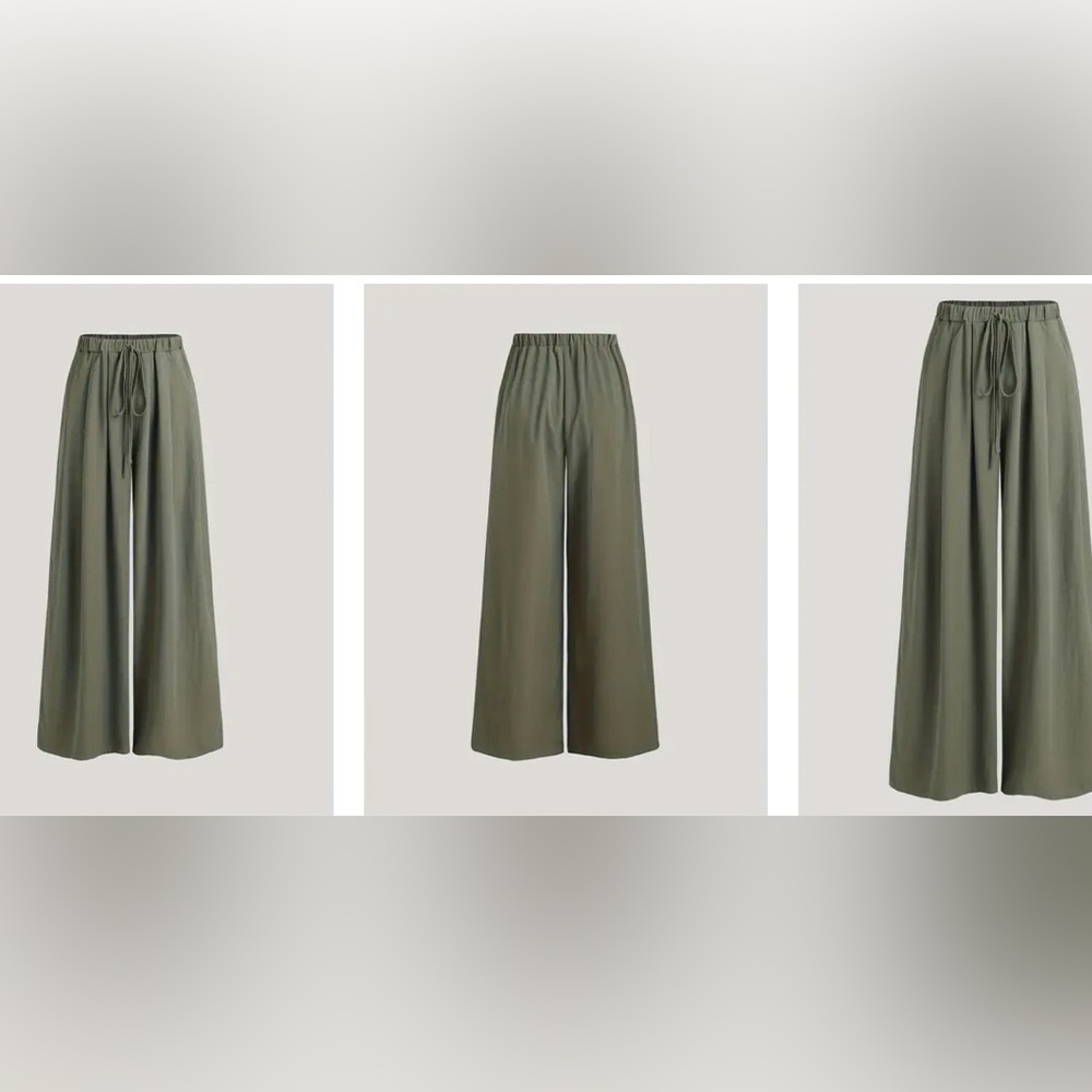 Elegant High Waisted drawstring beach pants